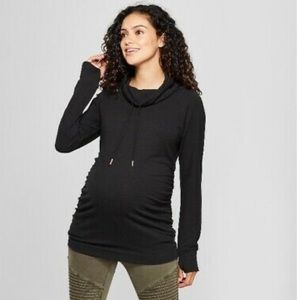 Maternity cowl neck sweatshirt
